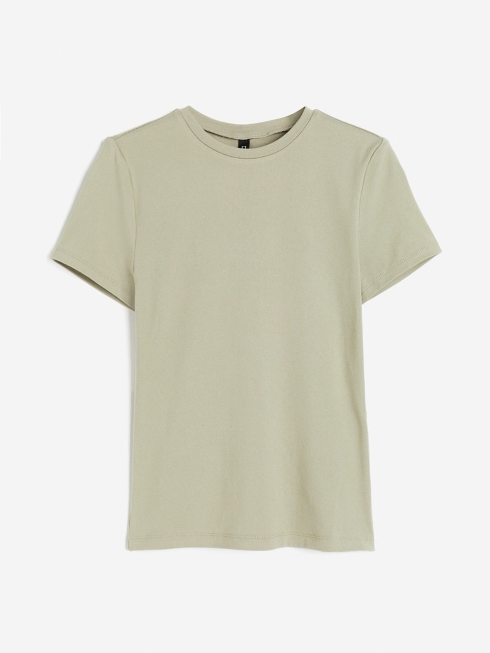 H&M Light Sage Crew Neck Short Sleeve Stretchy Fitted T-Shirt (XXL)